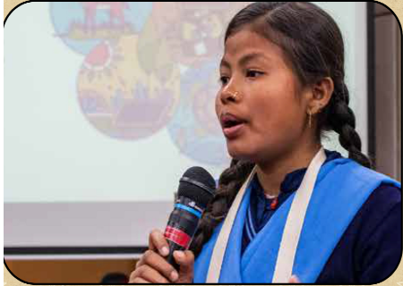 Students in nature learning